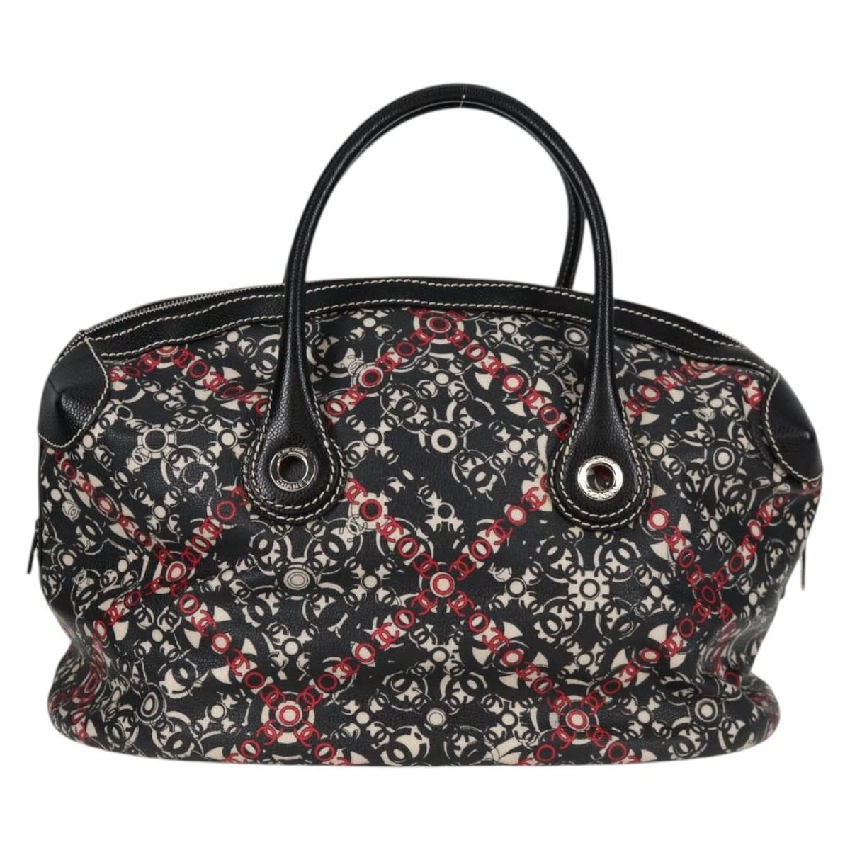 Chanel Chanel Optic Coco Bowler Bag Printed Coated Canvas with Caviar Size ONE SIZE - 2 Thumbnail