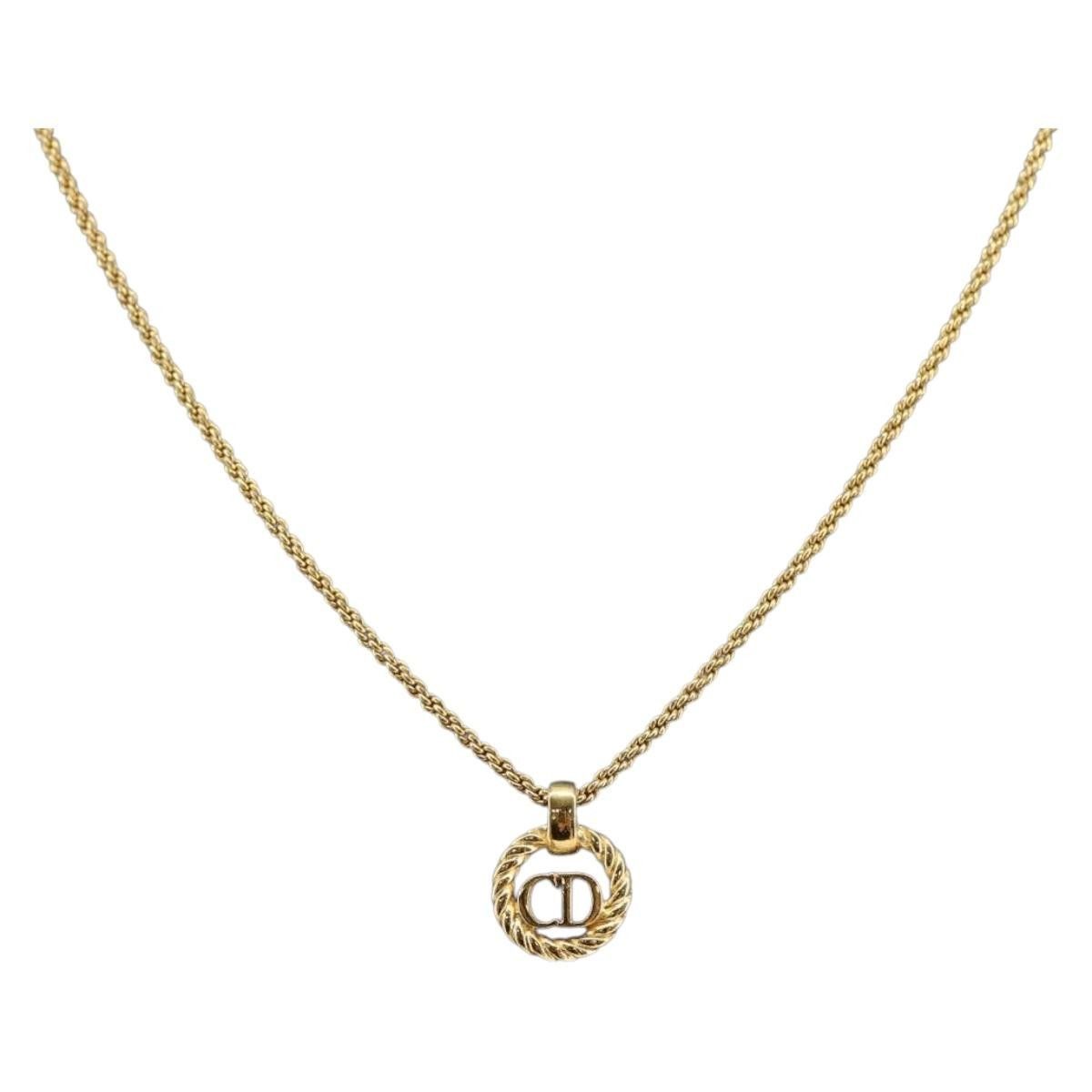 Dior Christian Dior CD Pendant Necklace Metal Size ONE SIZE - 2 Thumbnail
