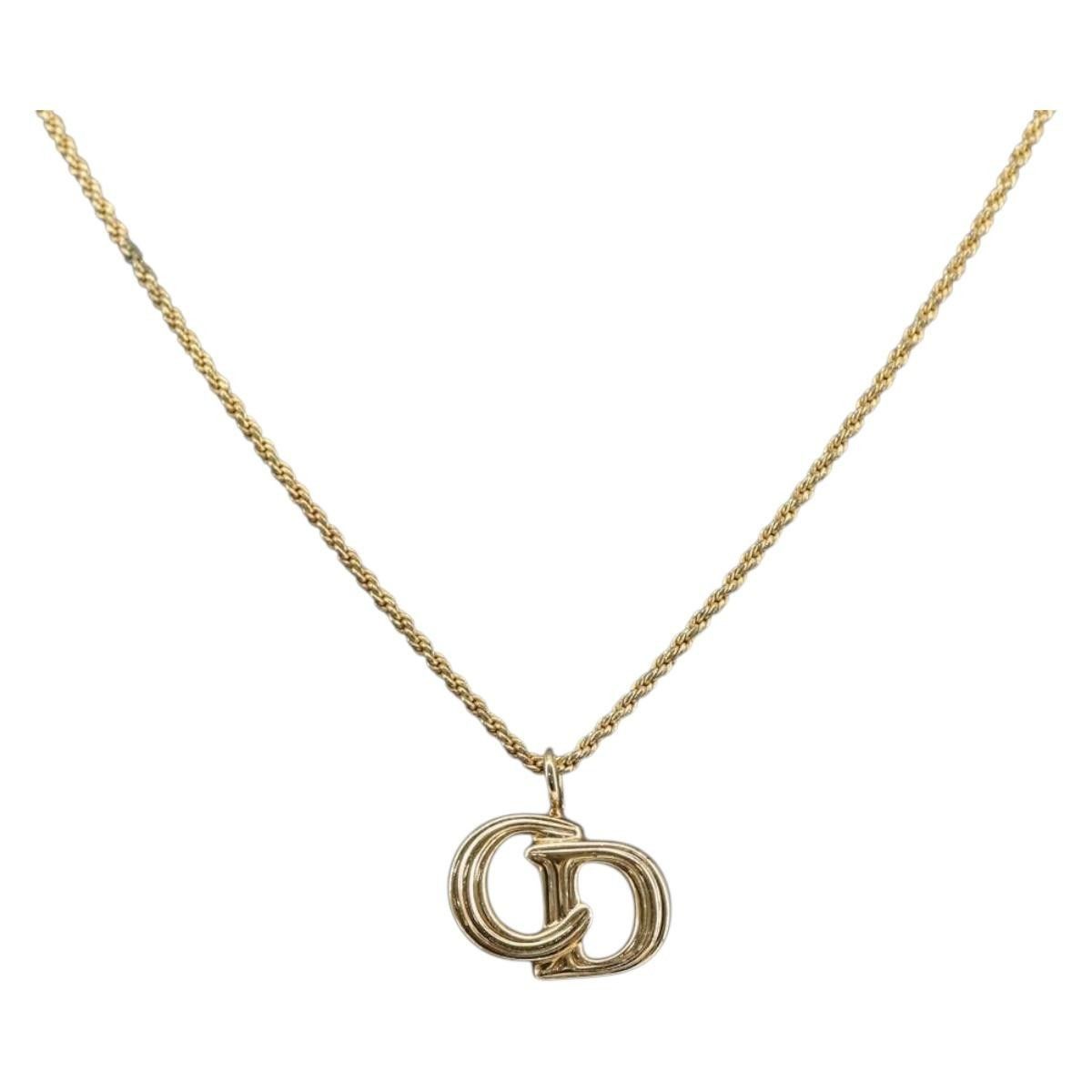 Dior Christian Dior CD Pendant Necklace Metal Size ONE SIZE - 3 Thumbnail