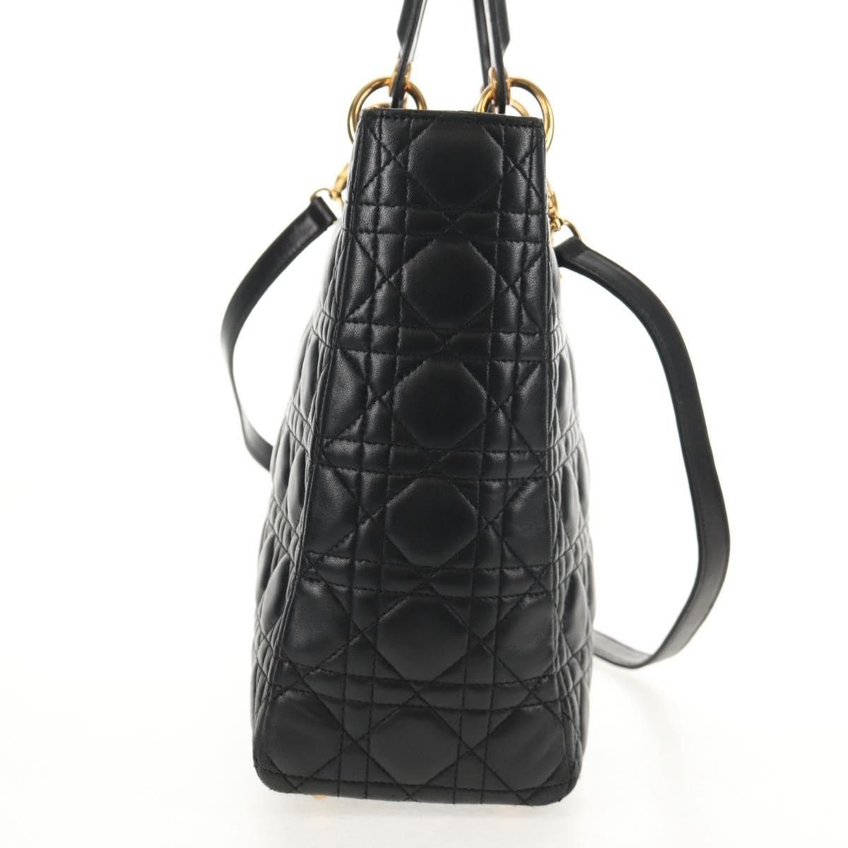Dior Christian Dior Vintage Lady Dior Bag Cannage Quilt Lambskin Size ONE SIZE - 4 Thumbnail