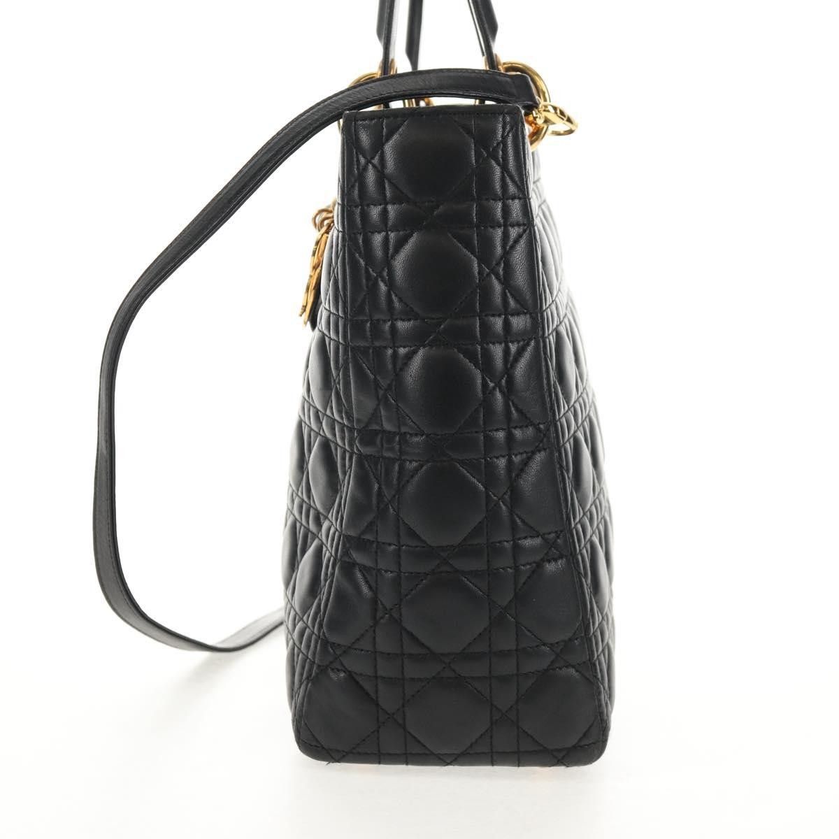 Dior Christian Dior Vintage Lady Dior Bag Cannage Quilt Lambskin Size ONE SIZE - 3 Thumbnail