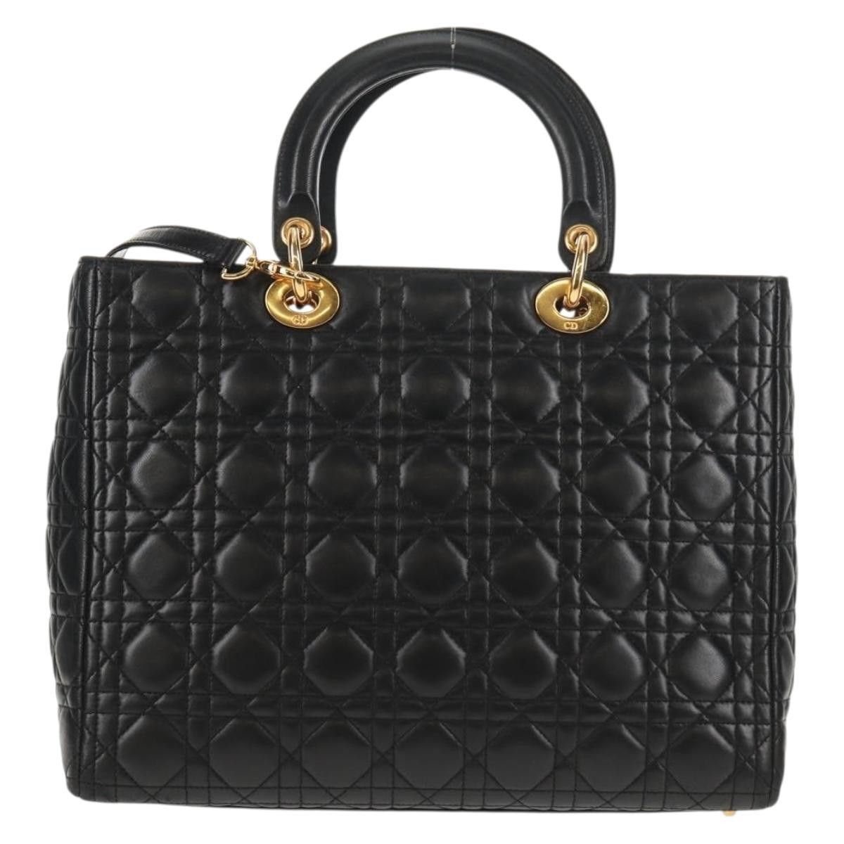 Dior Christian Dior Vintage Lady Dior Bag Cannage Quilt Lambskin Size ONE SIZE - 2 Thumbnail
