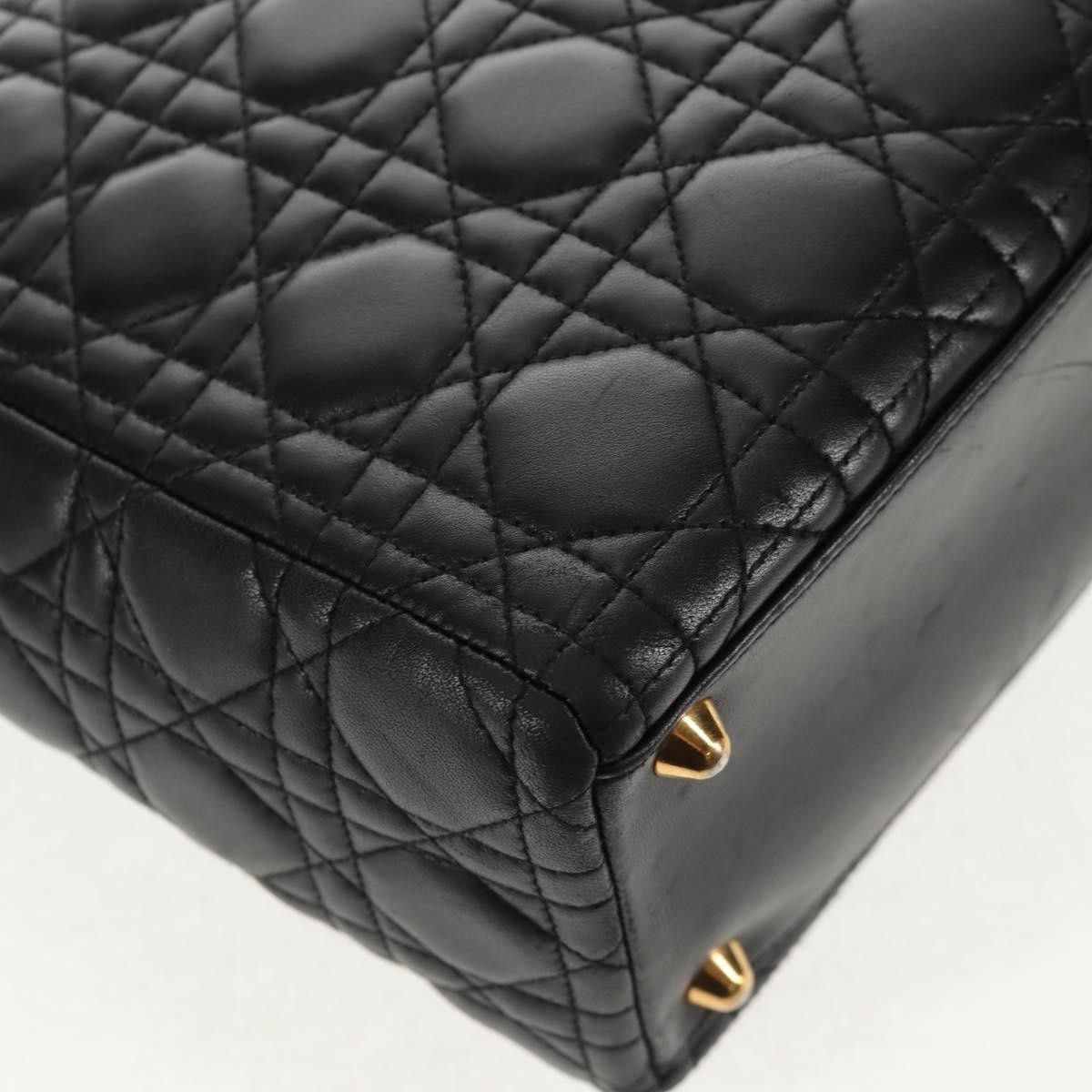 Dior Christian Dior Vintage Lady Dior Bag Cannage Quilt Lambskin Size ONE SIZE - 11 Thumbnail