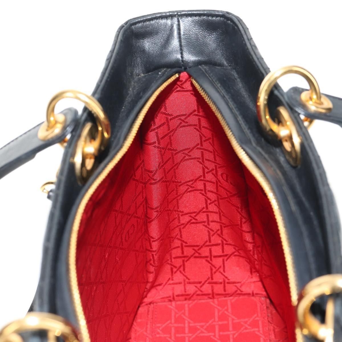 Dior Christian Dior Vintage Lady Dior Bag Cannage Quilt Lambskin Size ONE SIZE - 22 Thumbnail