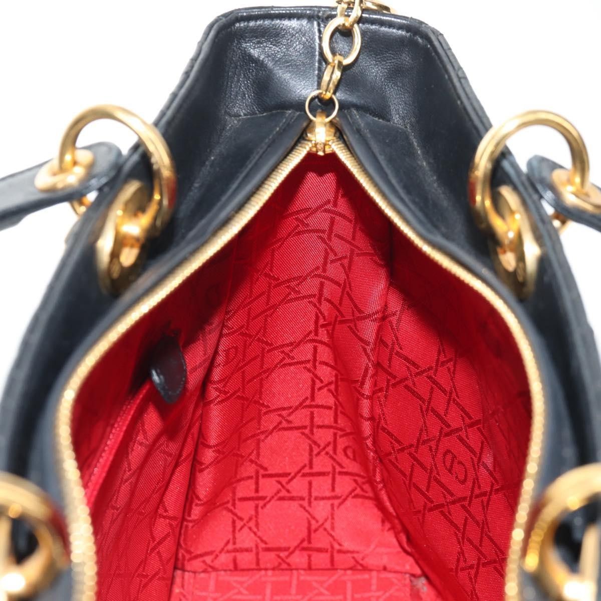 Dior Christian Dior Vintage Lady Dior Bag Cannage Quilt Lambskin Size ONE SIZE - 21 Thumbnail