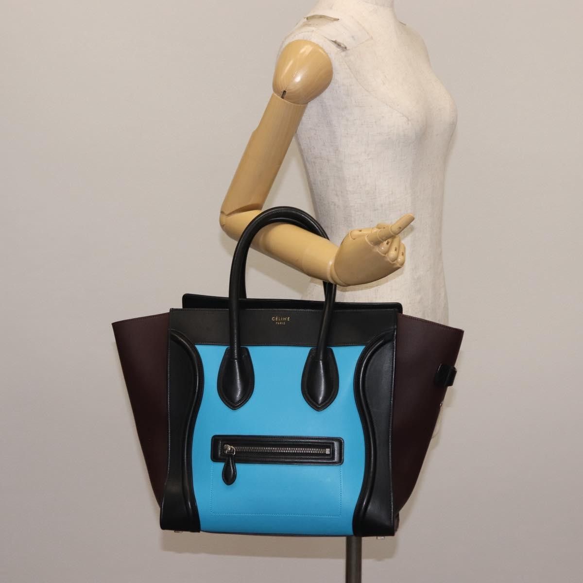 Celine Celine Tricolor Luggage Bag Leather Size ONE SIZE - 15 Thumbnail