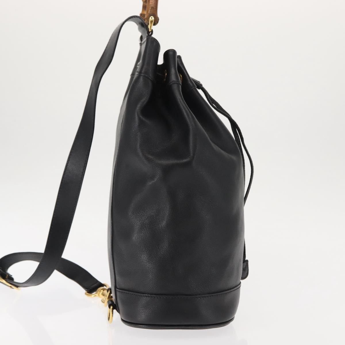 Gucci Gucci Vintage Bamboo Sling Backpack Leather Size ONE SIZE - 4 Thumbnail