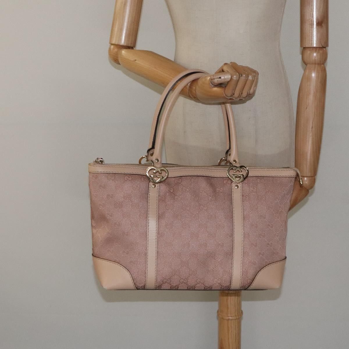 Gucci Gucci Lovely Heart Interlocking G Tote GG Canvas Size ONE SIZE - 15 Thumbnail