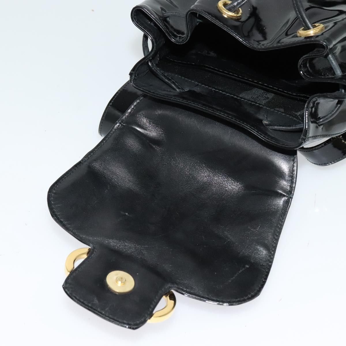 Salvatore Ferragamo Salvatore Ferragamo Gancini Flap Drawstring Backpack Patent leather Size ONE SIZE - 17 Thumbnail