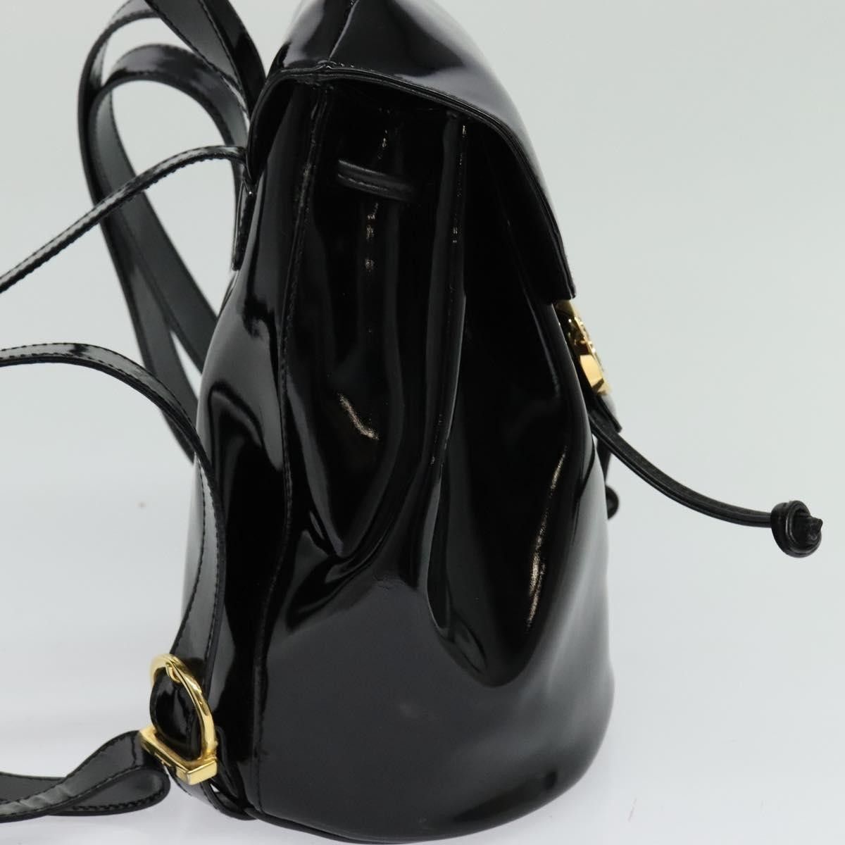 Salvatore Ferragamo Salvatore Ferragamo Gancini Flap Drawstring Backpack Patent leather Size ONE SIZE - 4 Thumbnail