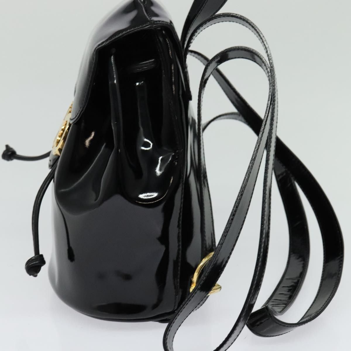Salvatore Ferragamo Salvatore Ferragamo Gancini Flap Drawstring Backpack Patent leather Size ONE SIZE - 3 Thumbnail