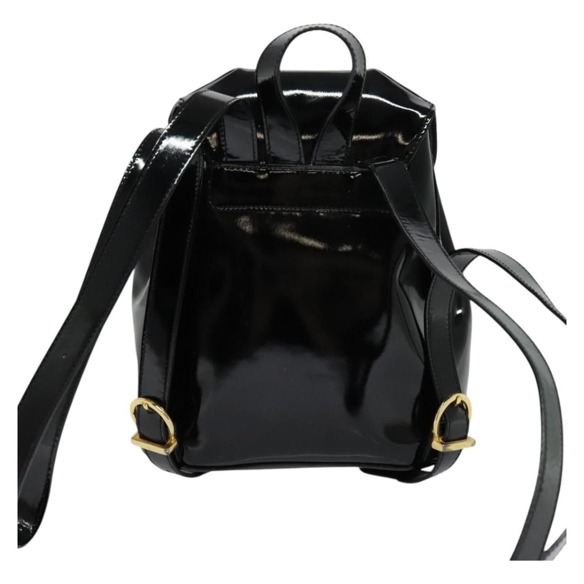 Salvatore Ferragamo Salvatore Ferragamo Gancini Flap Drawstring Backpack Patent leather Size ONE SIZE - 2 Thumbnail