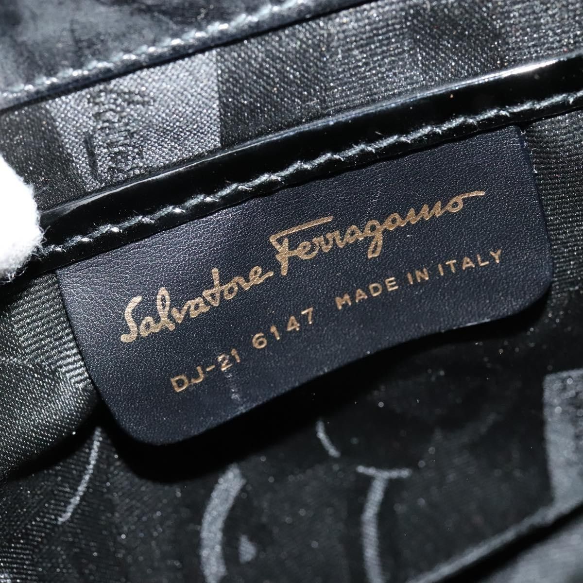 Salvatore Ferragamo Salvatore Ferragamo Gancini Flap Drawstring Backpack Patent leather Size ONE SIZE - 6 Thumbnail