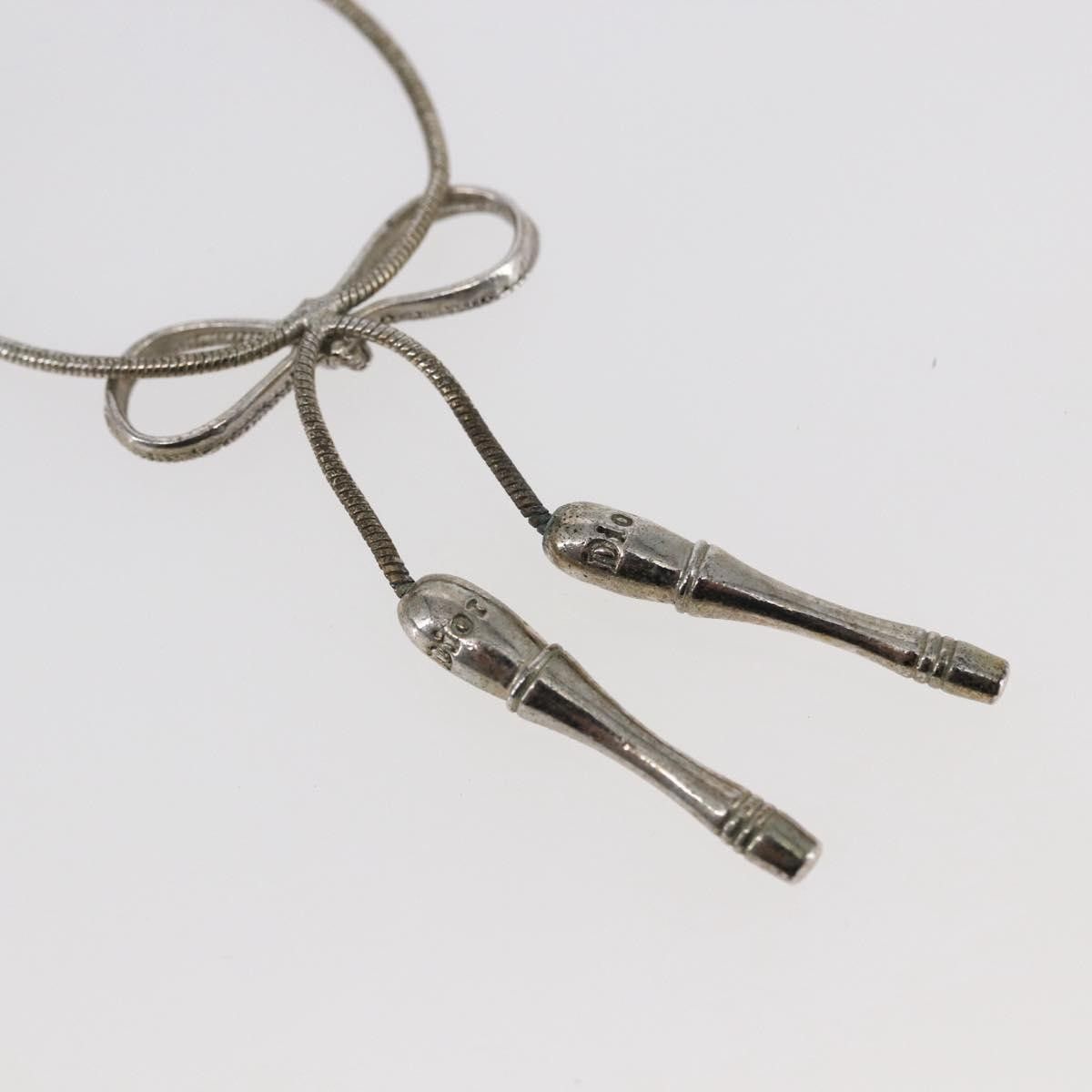 Dior Christian Dior Bow CD Pendant Necklace Metal with Crystal Size ONE SIZE - 6 Thumbnail