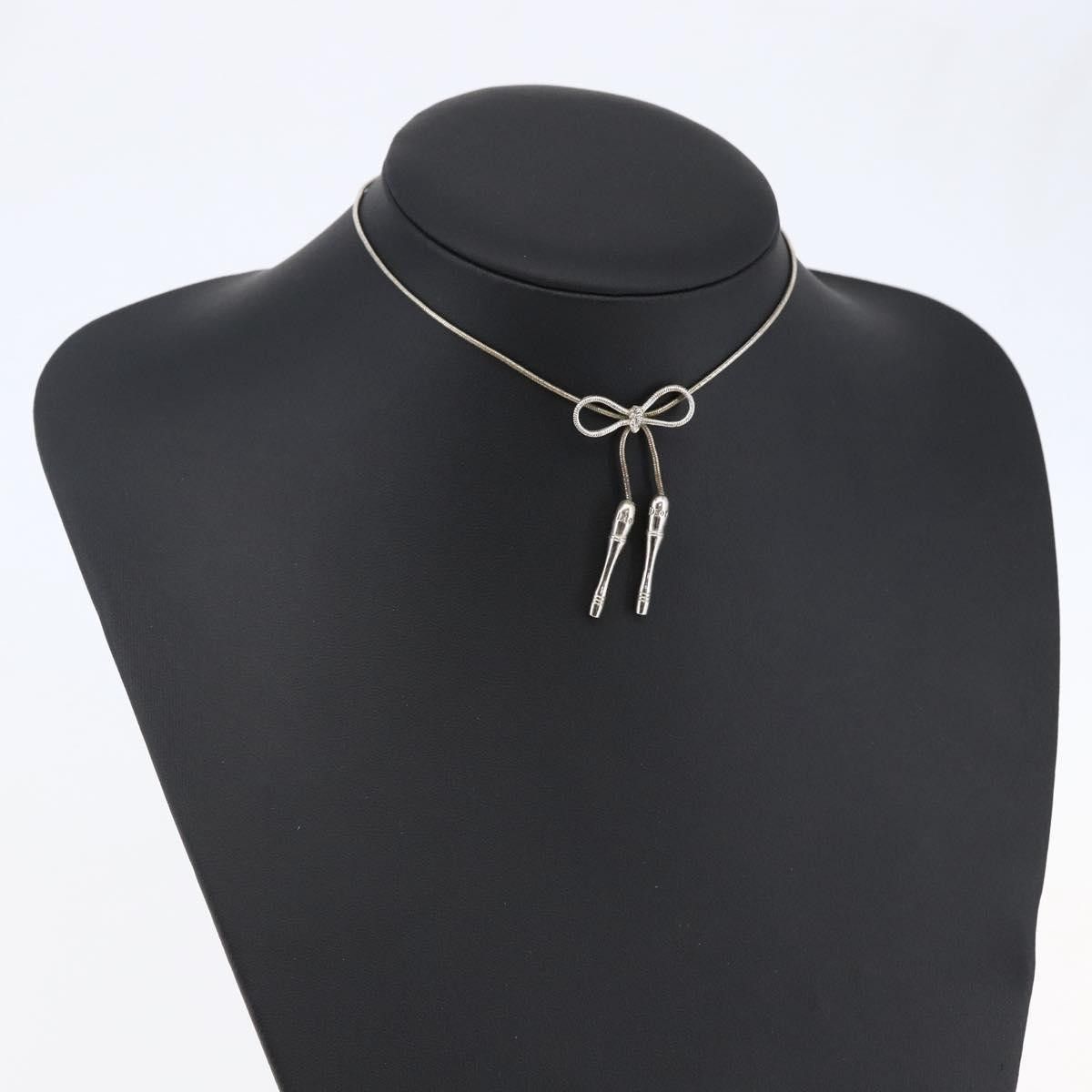 Dior Christian Dior Bow CD Pendant Necklace Metal with Crystal Size ONE SIZE - 10 Thumbnail