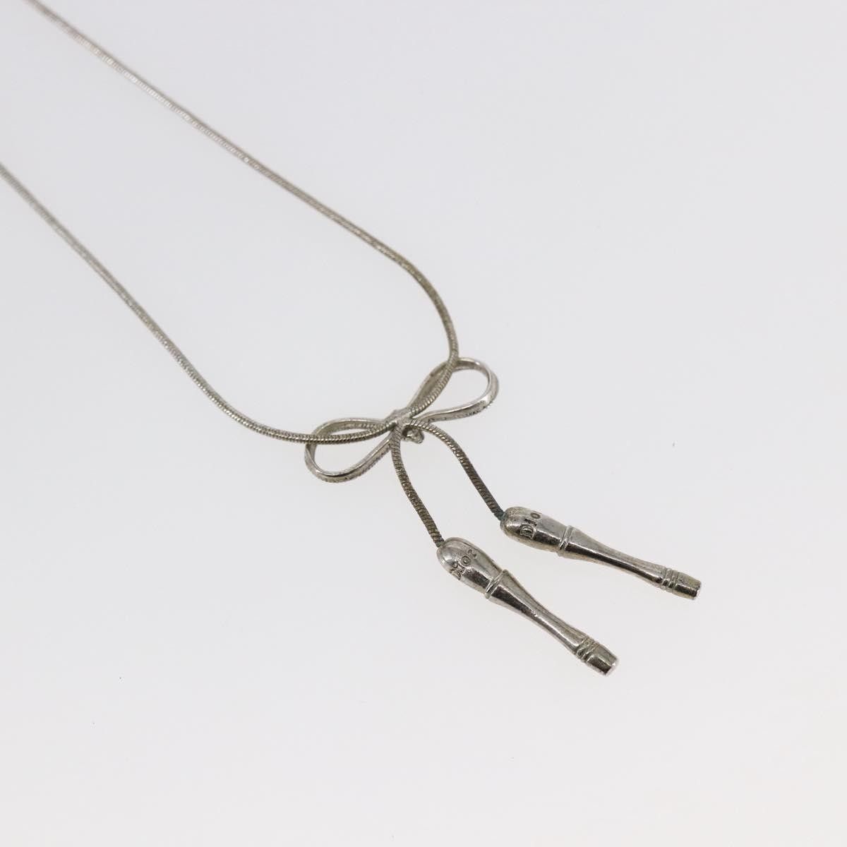 Dior Christian Dior Bow CD Pendant Necklace Metal with Crystal Size ONE SIZE - 11 Thumbnail