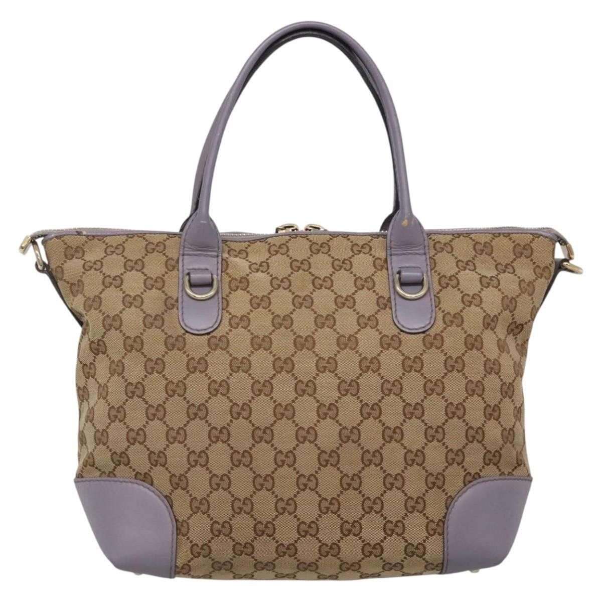 Gucci Gucci Convertible Belted Tote GG Canvas with Leather Size ONE SIZE - 2 Thumbnail