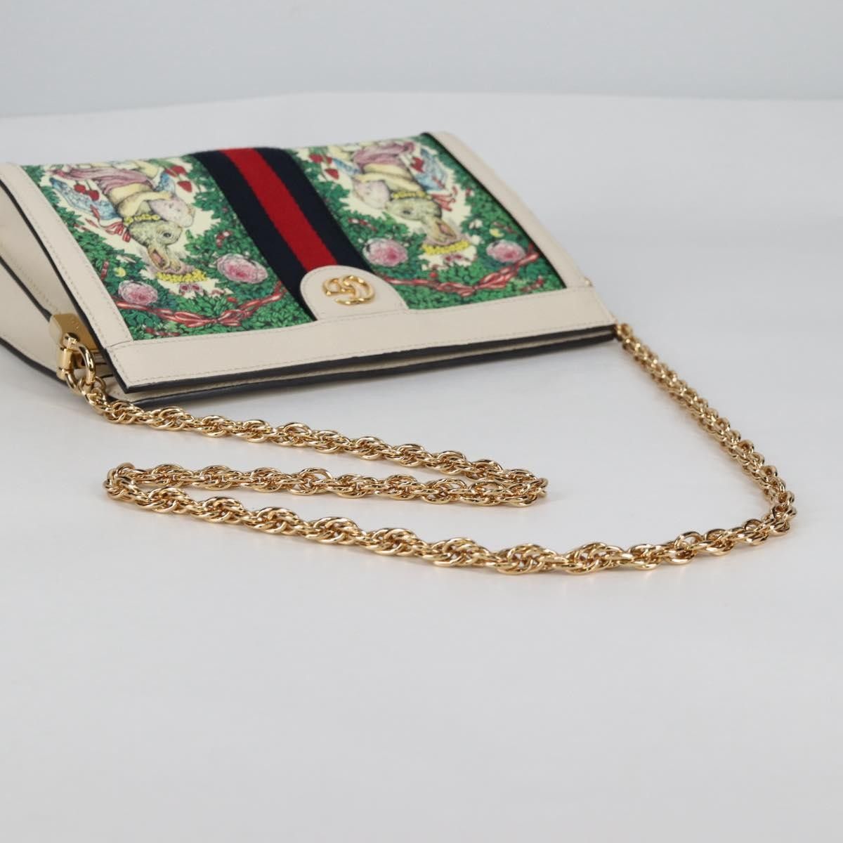 Gucci Gucci Ophidia Chain Shoulder Bag Flora GG Coated Canvas Size ONE SIZE - 8 Thumbnail