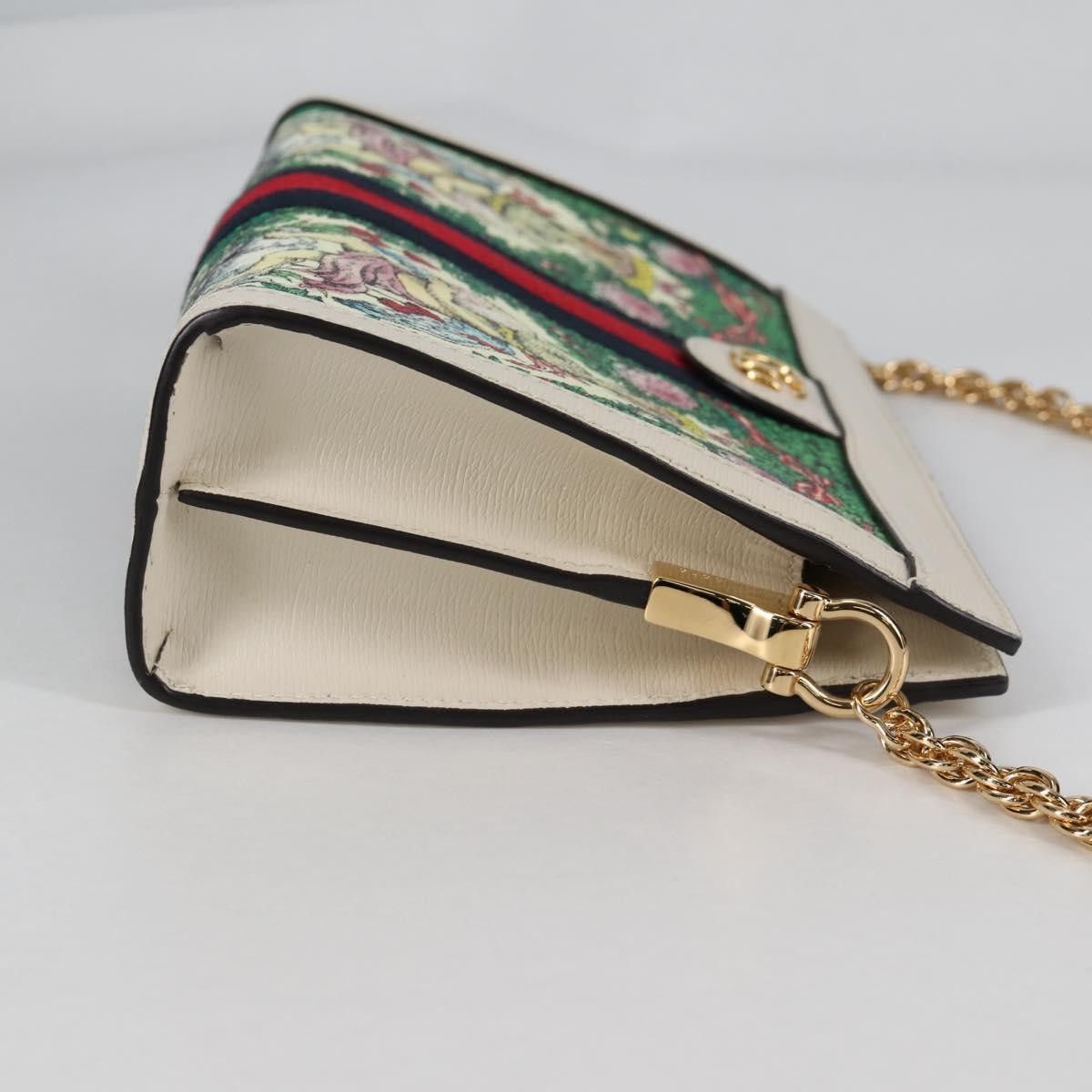 Gucci Gucci Ophidia Chain Shoulder Bag Flora GG Coated Canvas Size ONE SIZE - 4 Thumbnail