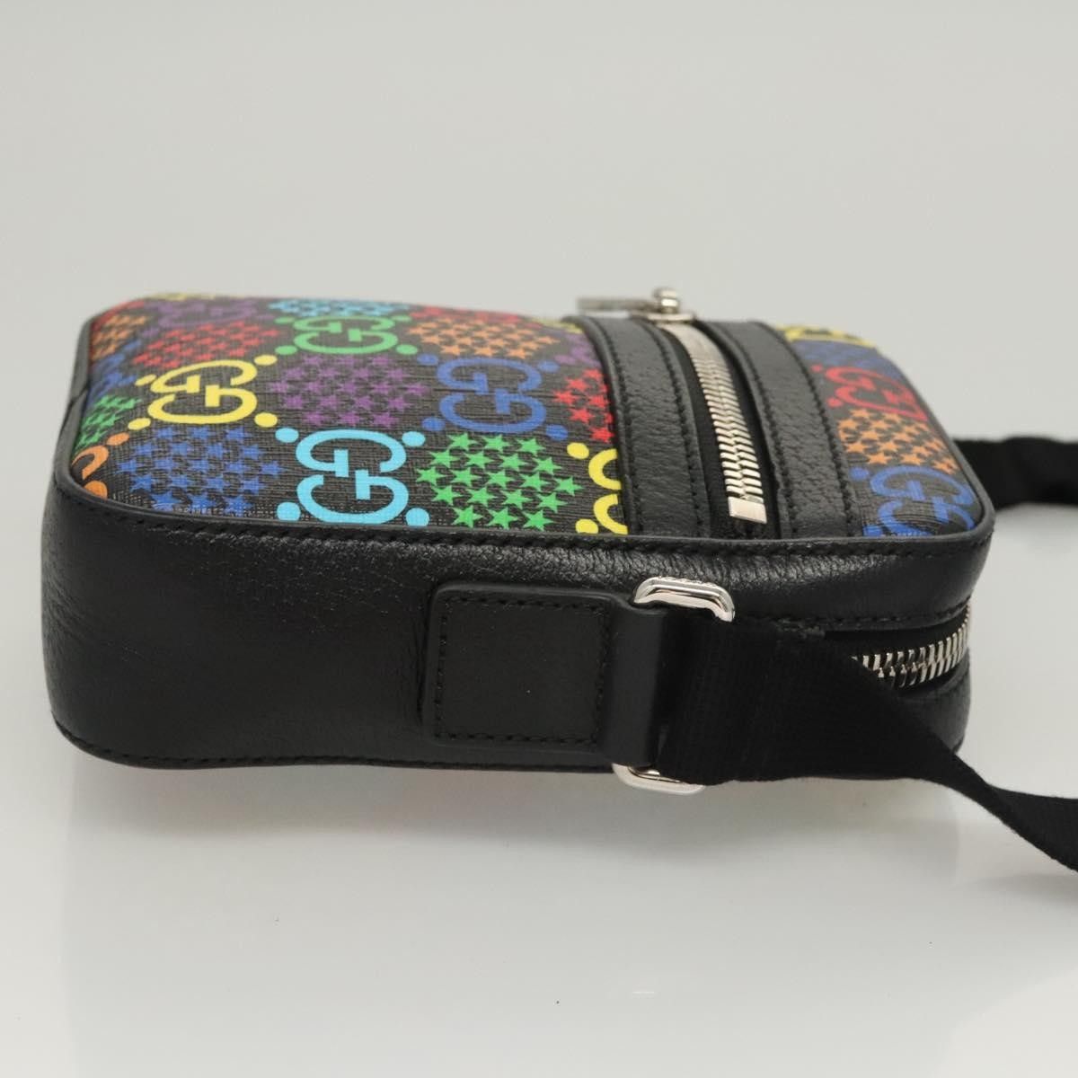 Gucci Gucci Front Zip Messenger Bag Psychedelic Print GG Coated Canvas Size ONE SIZE - 3 Thumbnail