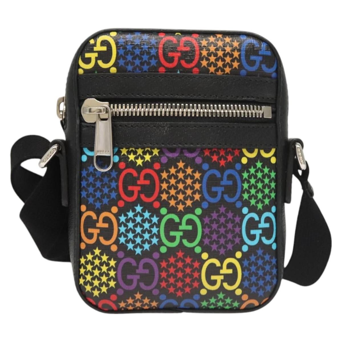 Gucci Gucci Front Zip Messenger Bag Psychedelic Print GG Coated Canvas Size ONE SIZE - 15 Thumbnail