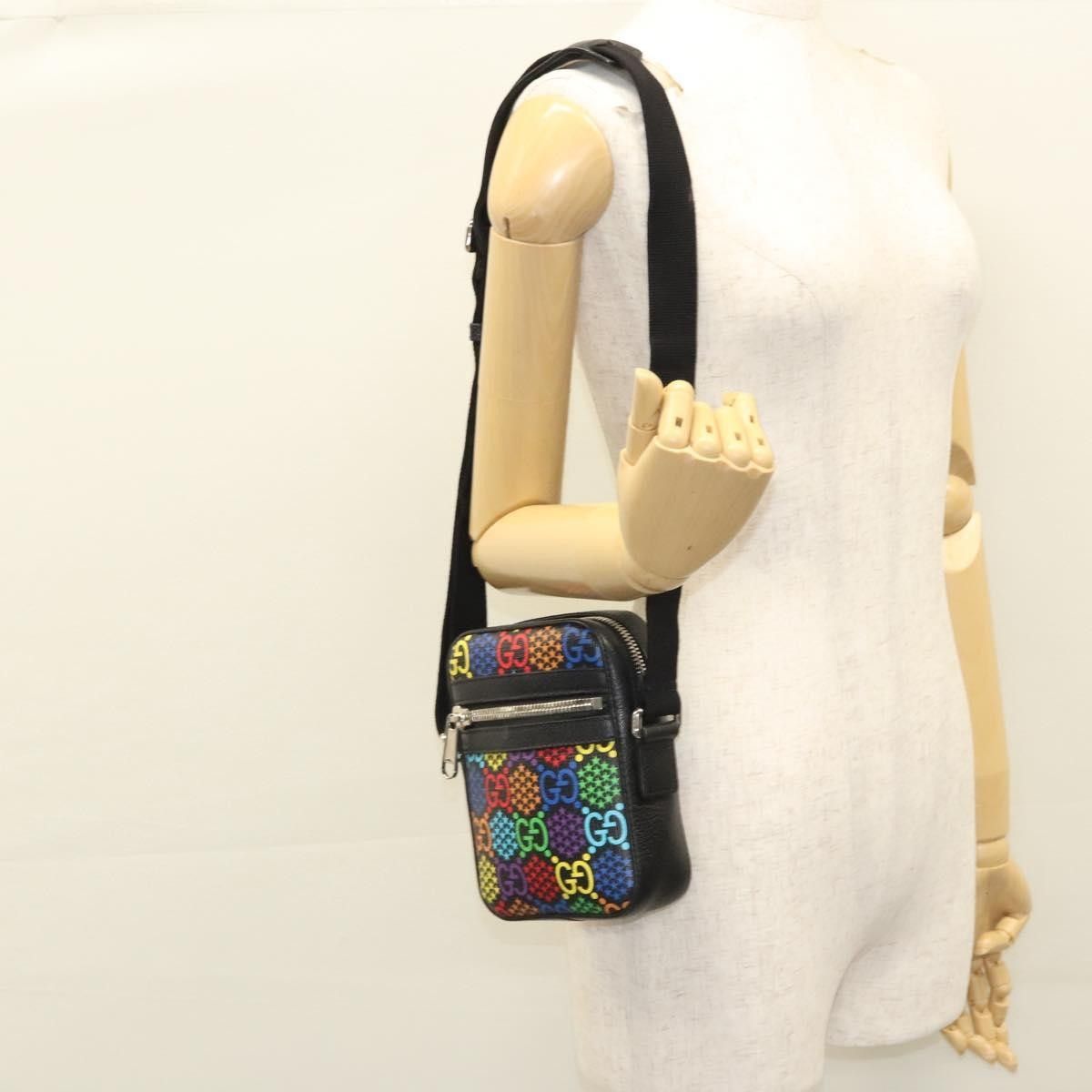 Gucci Gucci Front Zip Messenger Bag Psychedelic Print GG Coated Canvas Size ONE SIZE - 14 Thumbnail
