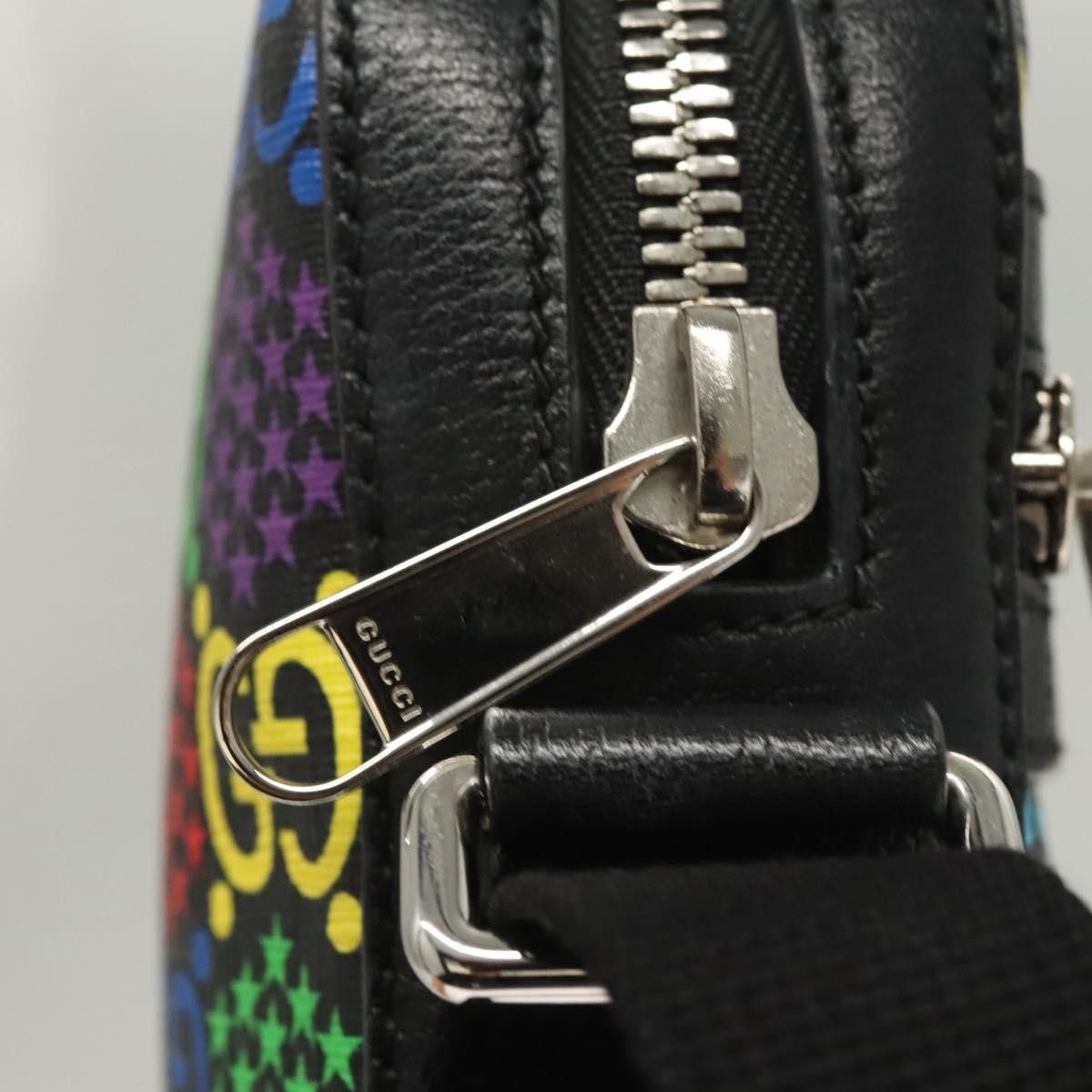 Gucci Gucci Front Zip Messenger Bag Psychedelic Print GG Coated Canvas Size ONE SIZE - 13 Thumbnail