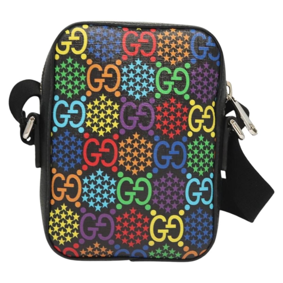 Gucci Gucci Front Zip Messenger Bag Psychedelic Print GG Coated Canvas Size ONE SIZE - 2 Thumbnail