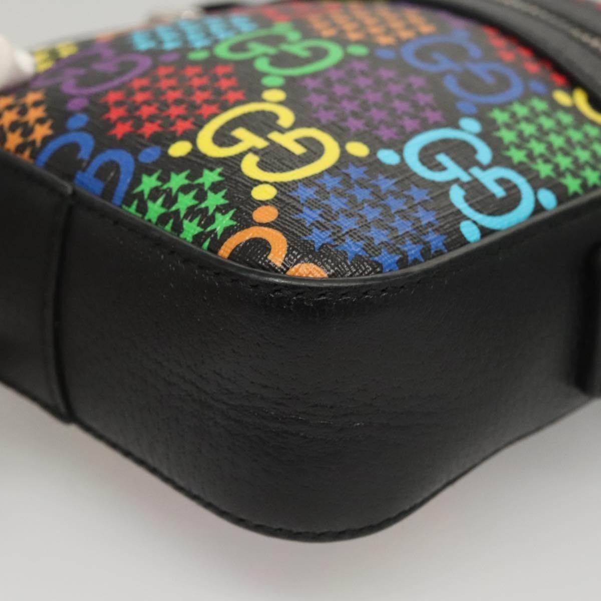 Gucci Gucci Front Zip Messenger Bag Psychedelic Print GG Coated Canvas Size ONE SIZE - 11 Thumbnail
