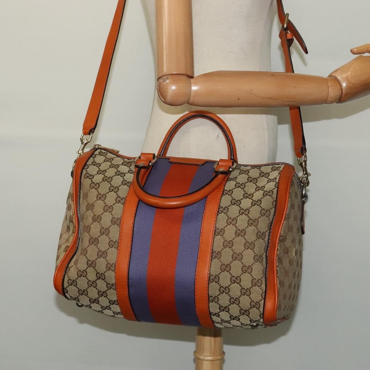 Gucci Gucci Vintage Web Boston Bag Canvas Size ONE SIZE - 14 Thumbnail