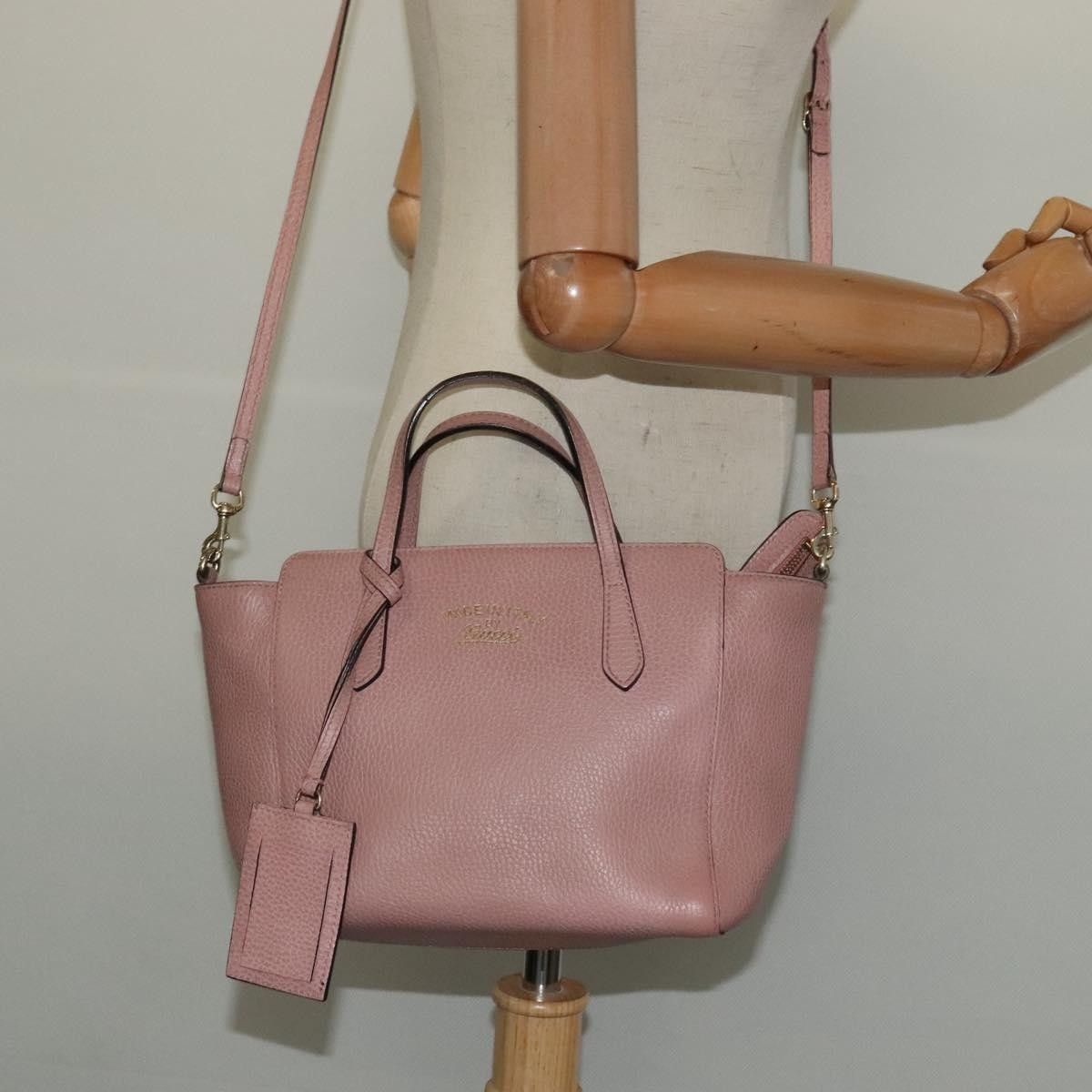 Gucci Gucci Swing Crossbody Bag Pebbled Leather Size ONE SIZE - 15 Thumbnail