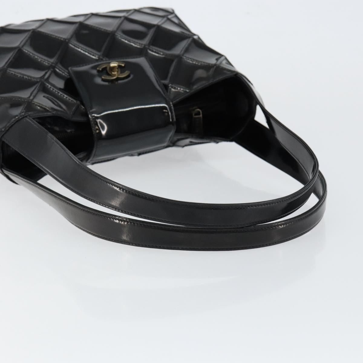 Chanel Chanel Vintage CC Lock Flap Shoulder Bag Quilted Patent Size ONE SIZE - 9 Thumbnail