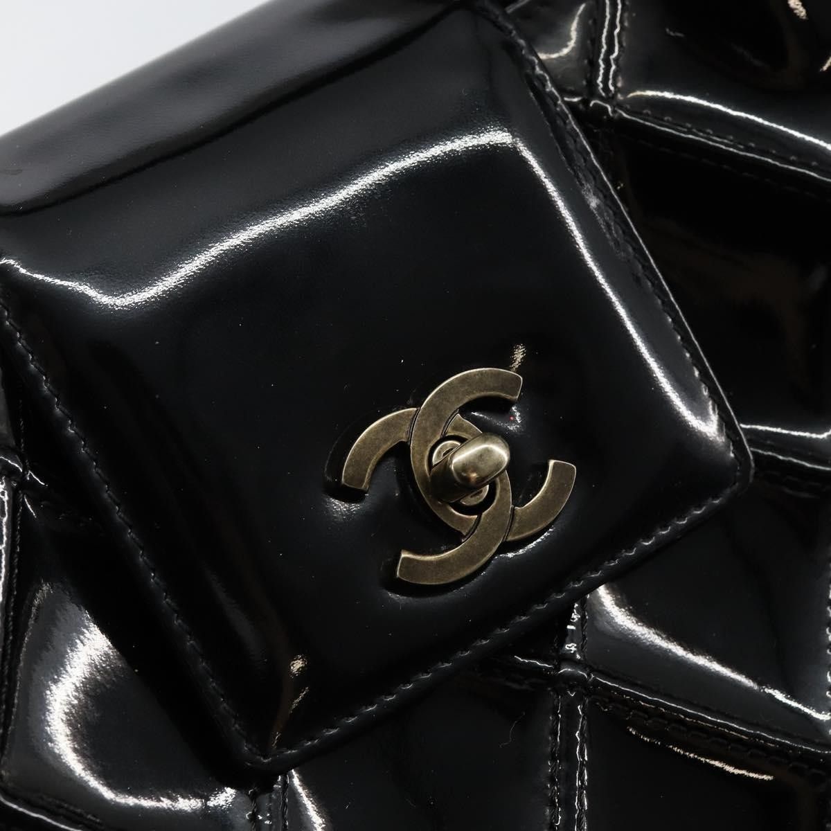 Chanel Chanel Vintage CC Lock Flap Shoulder Bag Quilted Patent Size ONE SIZE - 13 Thumbnail