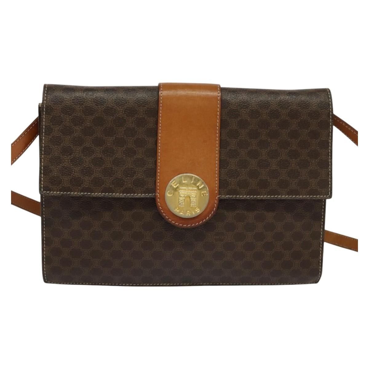 Celine Celine Vintage Macadam Shoulder Bag Canvas and Leather Size ONE SIZE - 18 Thumbnail