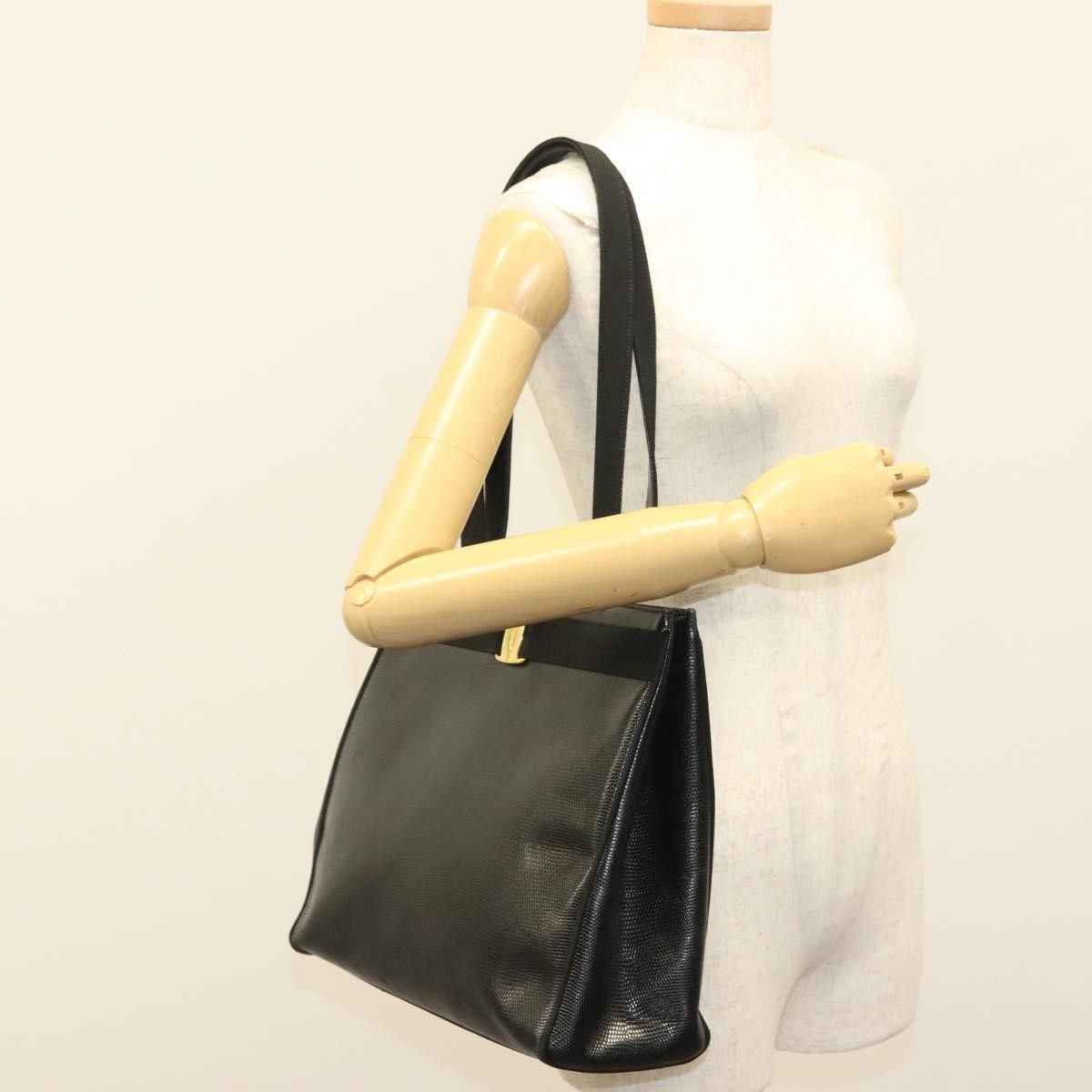Salvatore Ferragamo Salvatore Ferragamo Vintage Vara Bow Tote Lizard Embossed Leather Size ONE SIZE - 15 Thumbnail
