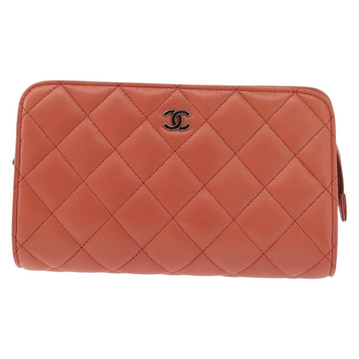 Chanel Chanel Classic Double Pocket Zip Pouch Quilted Lambskin Size ONE SIZE - 19 Thumbnail