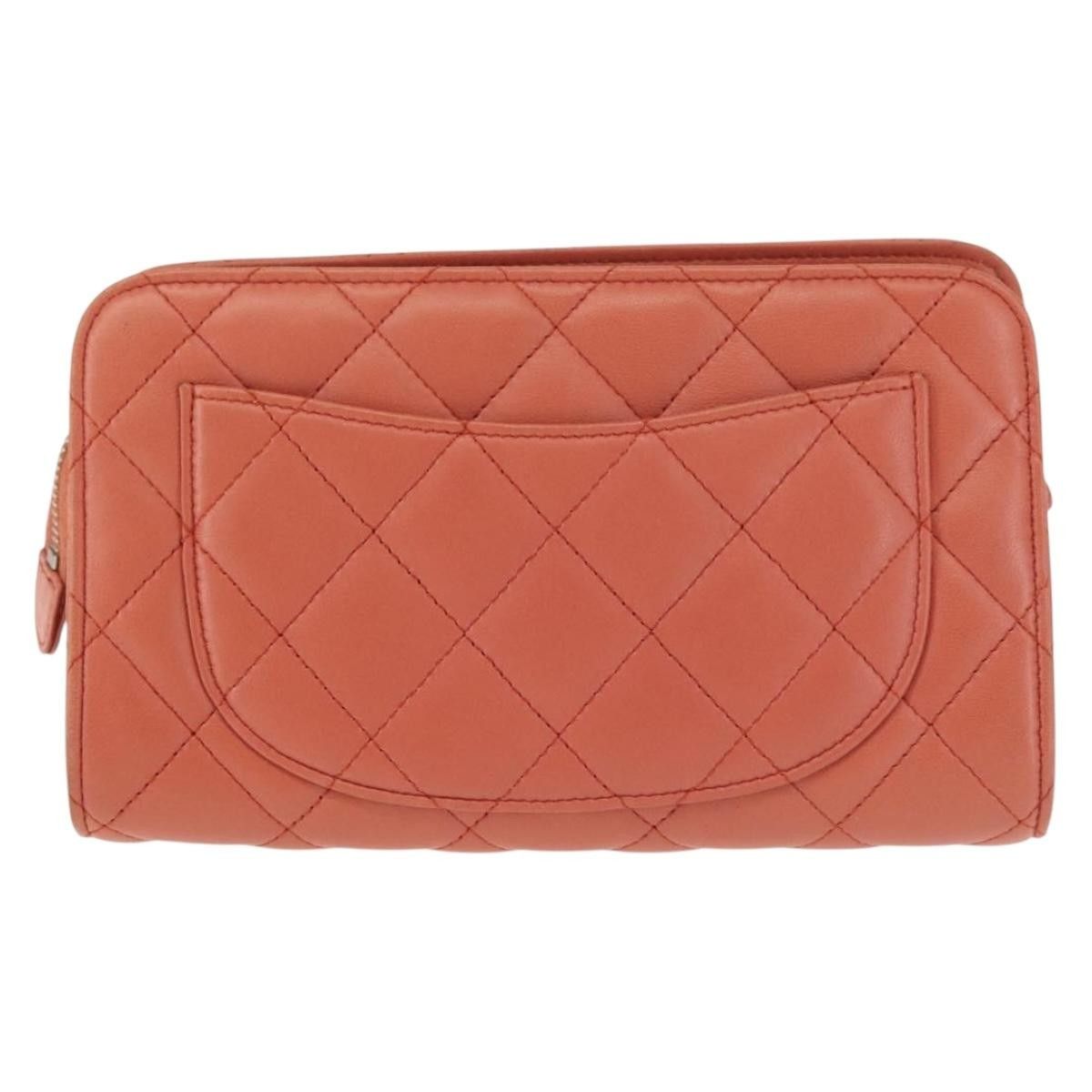 Chanel Chanel Classic Double Pocket Zip Pouch Quilted Lambskin Size ONE SIZE - 2 Thumbnail