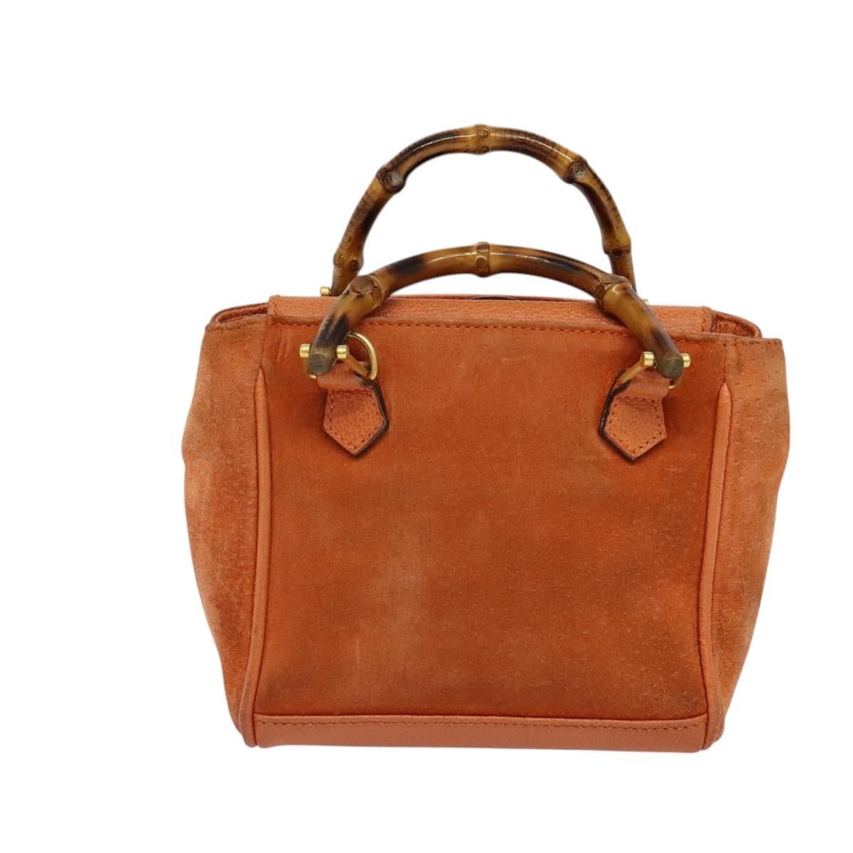 Gucci Gucci Vintage Bamboo Front Pocket Tote Suede Size ONE SIZE - 2 Thumbnail