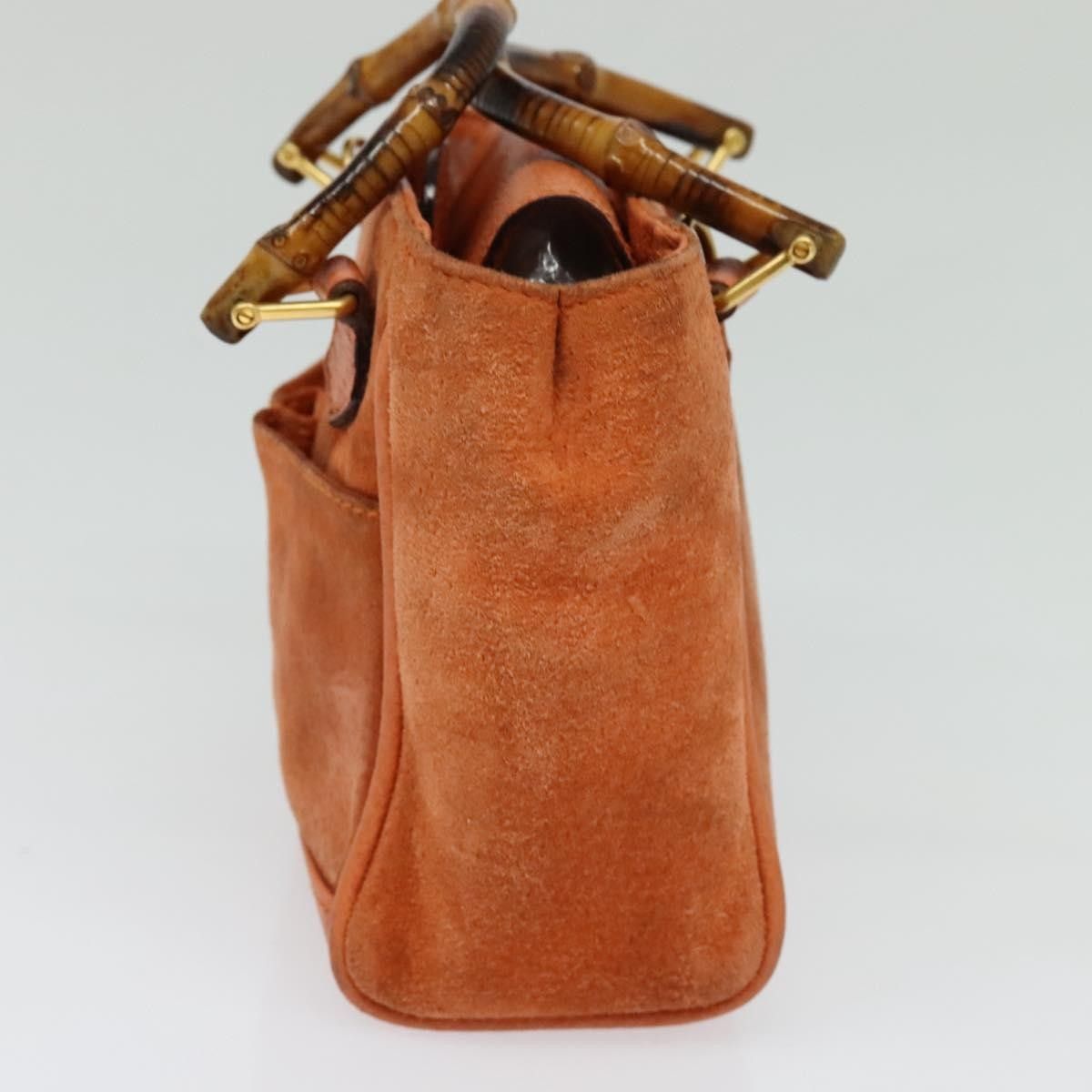 Gucci Gucci Vintage Bamboo Front Pocket Tote Suede Size ONE SIZE - 4 Thumbnail