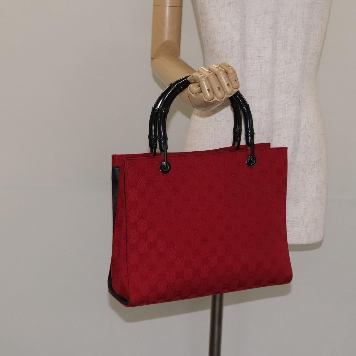 Gucci Gucci Vintage Bamboo Handle Tote Canvas Size ONE SIZE - 13 Thumbnail