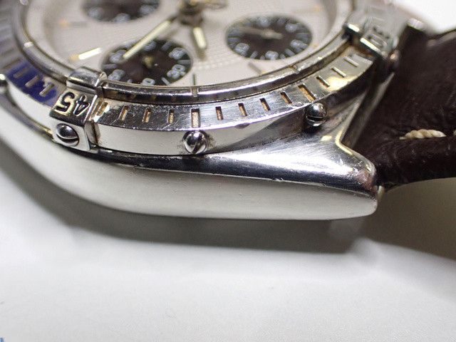 Breitling Breitling Chronomat Chronometer Automatic Watch stainless Steel Dial and leather bracelet Size ONE SIZE - 3 Thumbnail