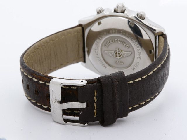 Breitling Breitling Chronomat Chronometer Automatic Watch stainless Steel Dial and leather bracelet Size ONE SIZE - 4 Thumbnail