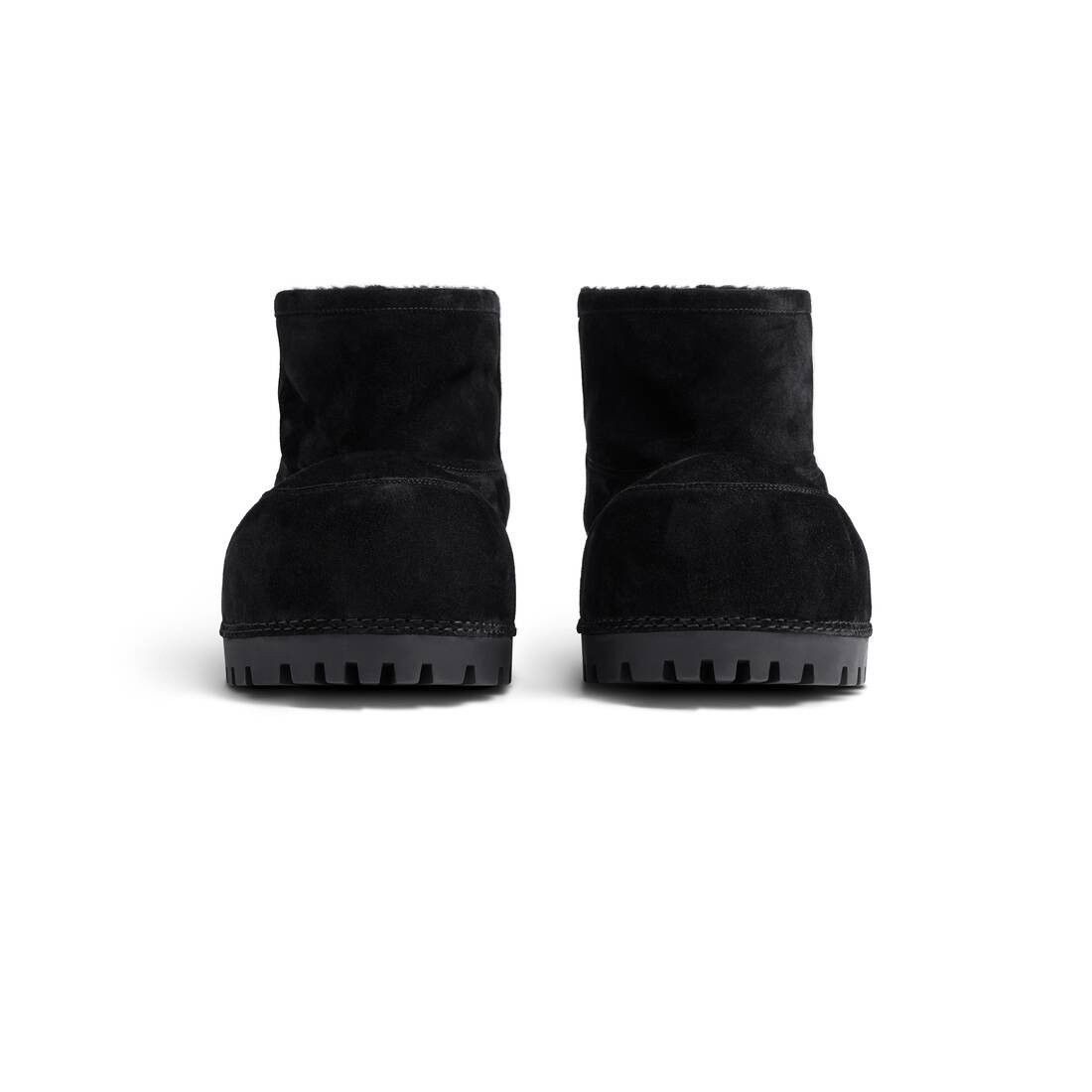 Balenciaga Alaska Fur Shearling Suede Low Boots Black Size US 6 / EU 39 - 3 Thumbnail