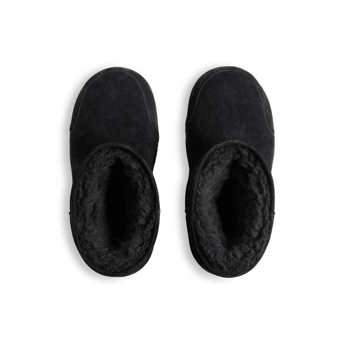 Balenciaga Alaska Fur Shearling Suede Low Boots Black Size US 9 / EU 42 - 4 Thumbnail