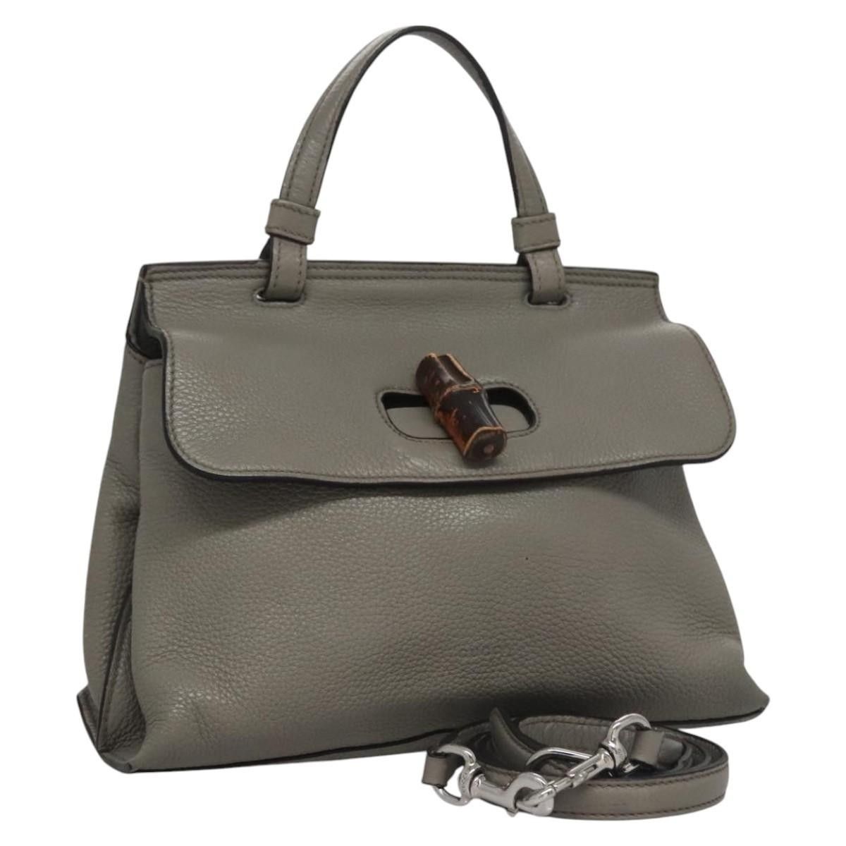 Gucci Gucci Bamboo Daily Top Handle Bag Leather Size ONE SIZE - 14 Thumbnail