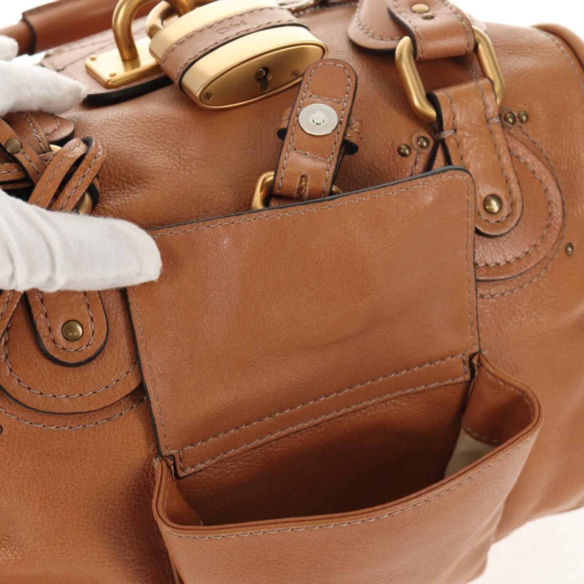 Chloe Chloe Paddington Lock Handbag Leather Size ONE SIZE - 20 Thumbnail