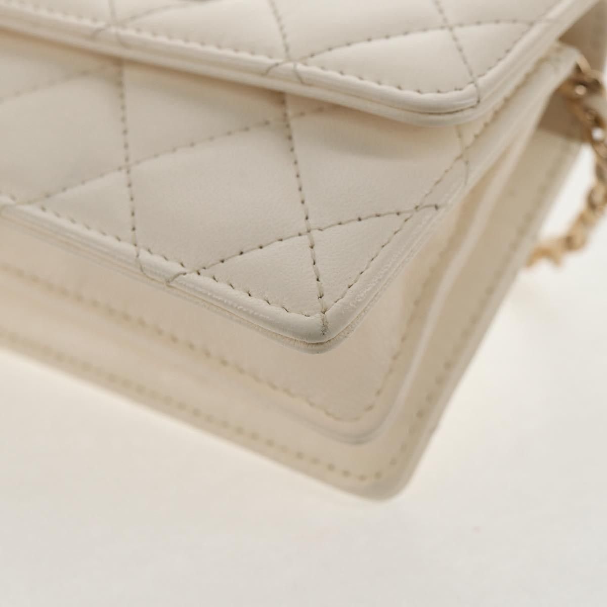 Chanel Chanel Camellia Bow Flap Card Holder with Chain Quilted Lambskin Size ONE SIZE - 10 Thumbnail