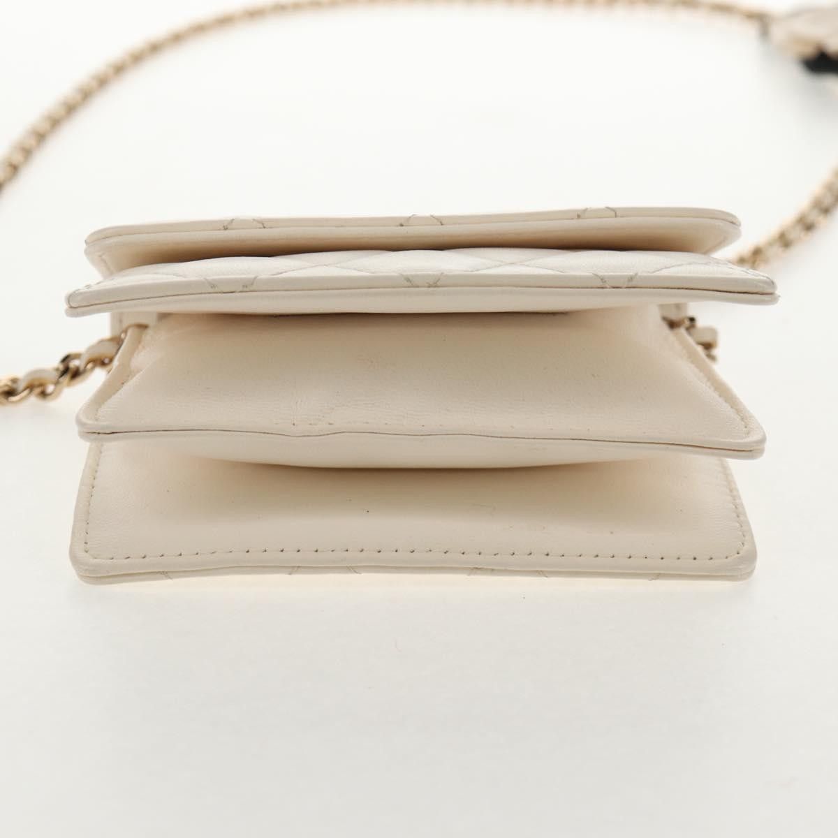 Chanel Chanel Camellia Bow Flap Card Holder with Chain Quilted Lambskin Size ONE SIZE - 13 Thumbnail