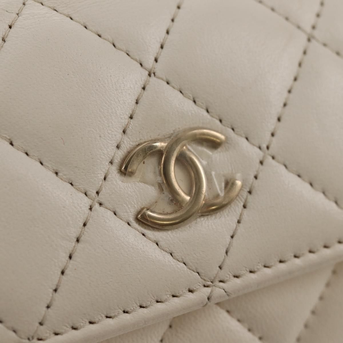 Chanel Chanel Camellia Bow Flap Card Holder with Chain Quilted Lambskin Size ONE SIZE - 19 Thumbnail
