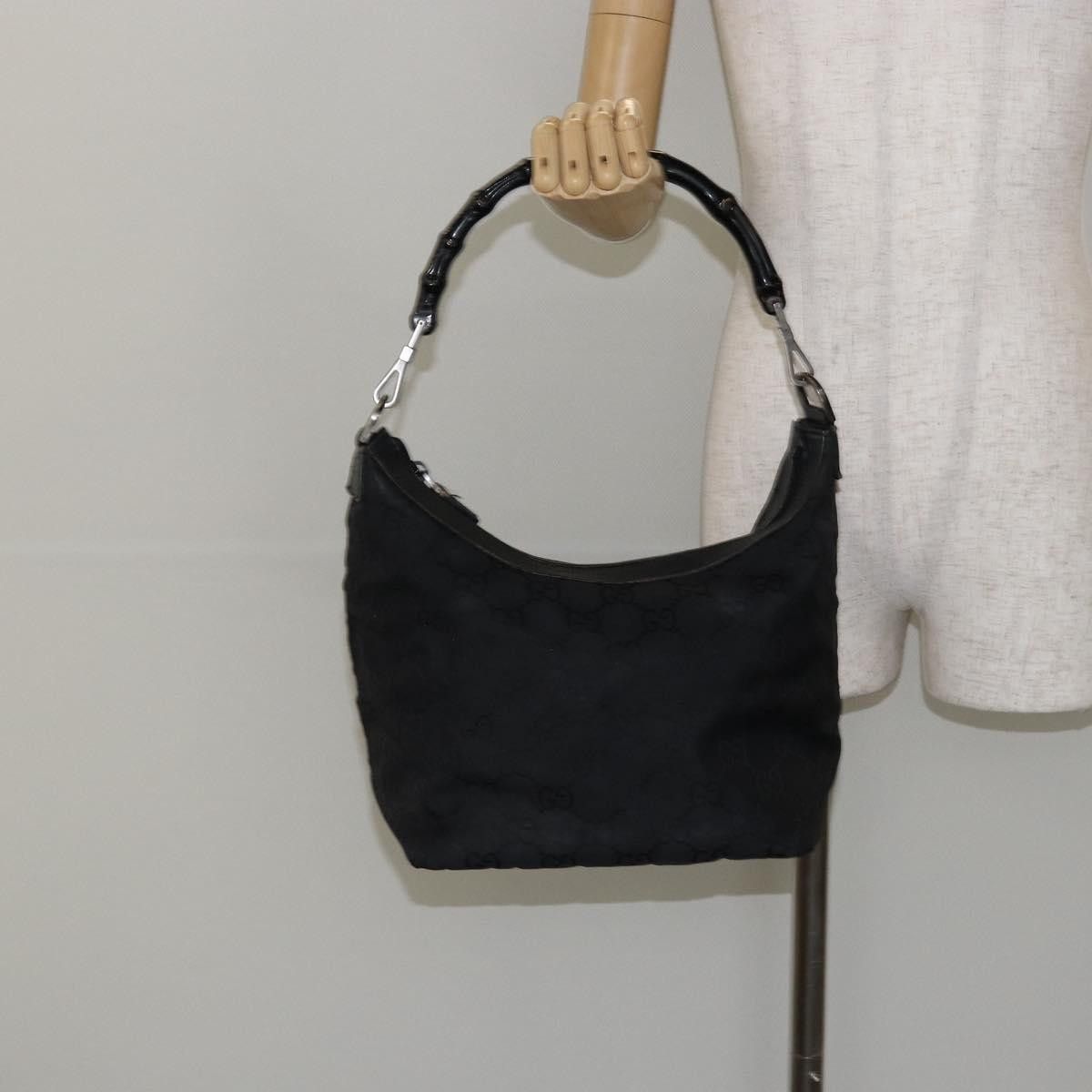 Gucci Gucci Vintage Bamboo Hobo GG Canvas Size ONE SIZE - 15 Thumbnail